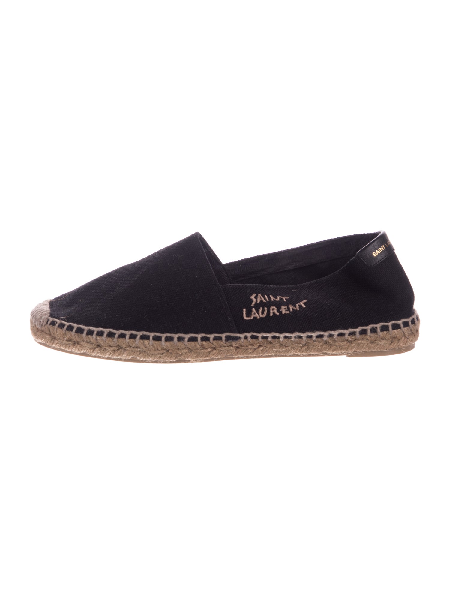 Saint Laurent Canvas Embroidered Accent Espadrilles